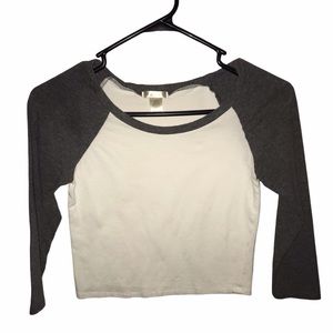 baseball tee style crop top